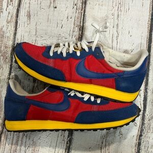 Nike Challenger OG University Red Coastal Blue Yellow Retro Waffle Sneakers